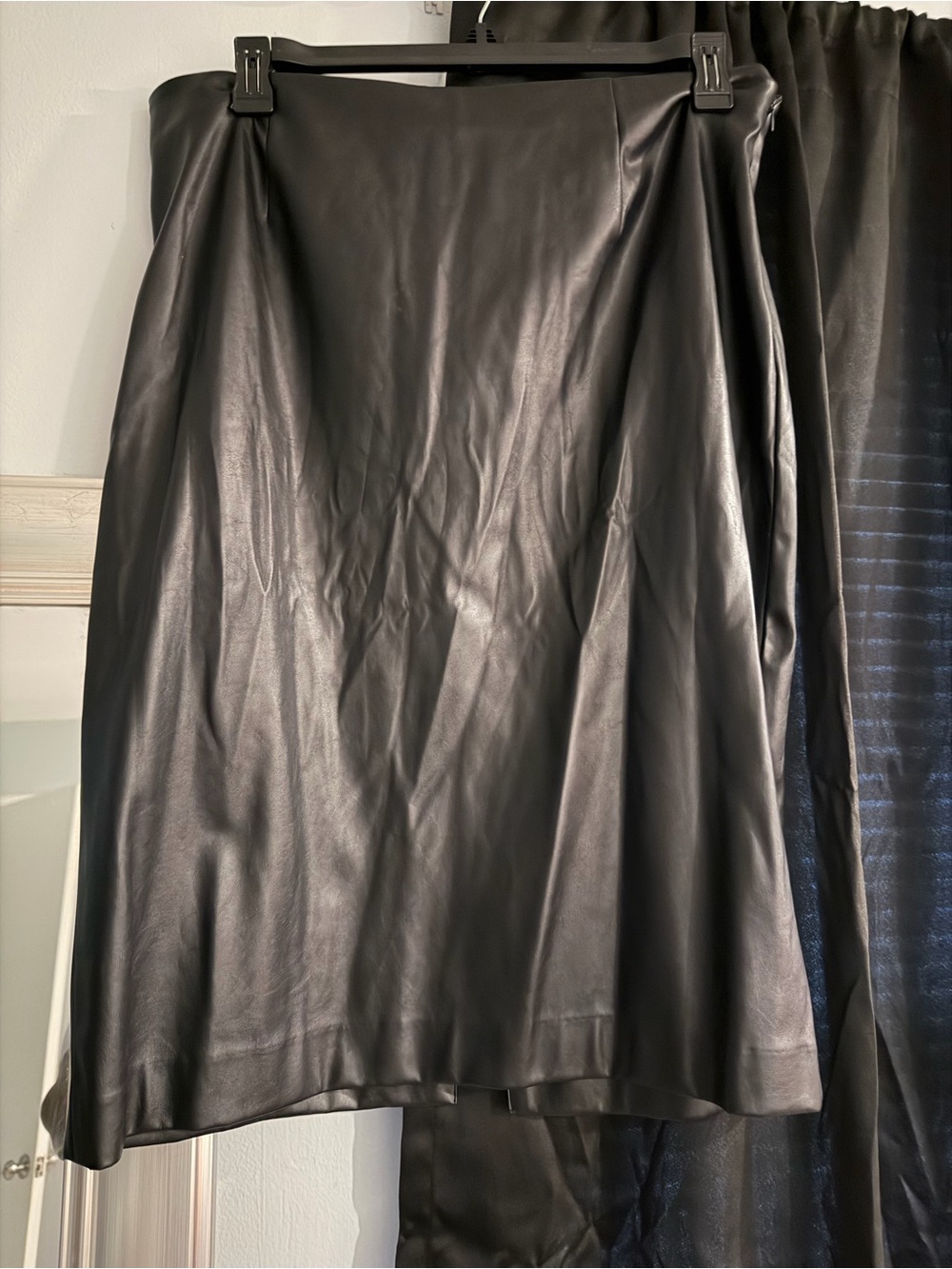 Black Faux Leather Women's Jacket - Brand Unspecified